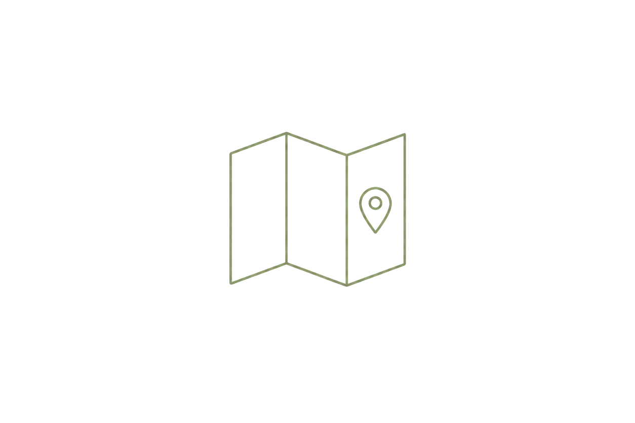 Mapa con un marcador de ubicación