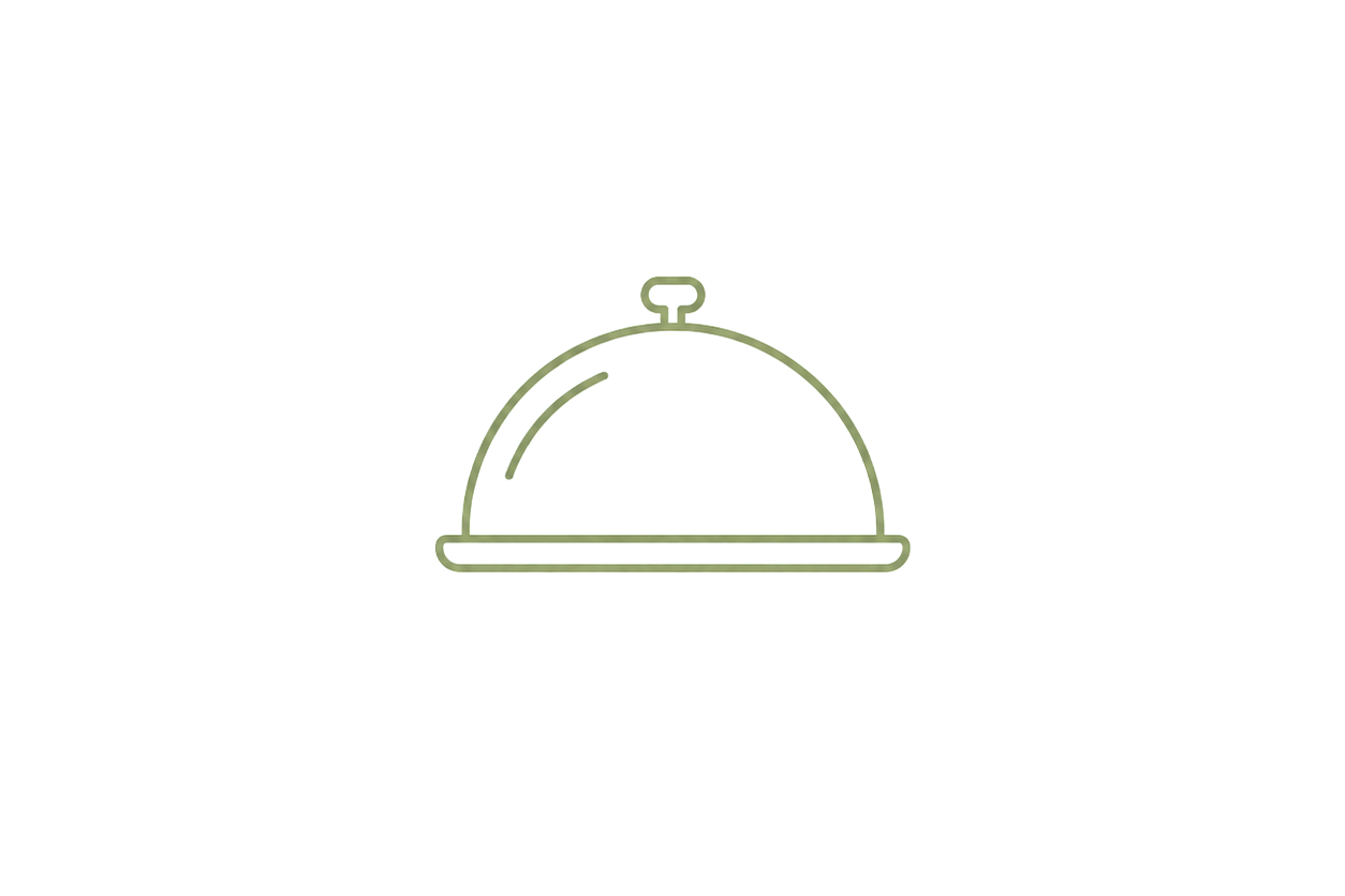 Ilustración simple de una campana de plata con mango en la parte superior