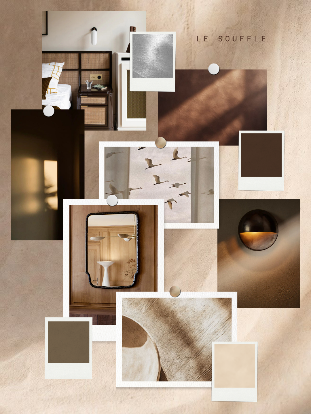 Moodboard identité visuelle pour un architecte d'intérieur.