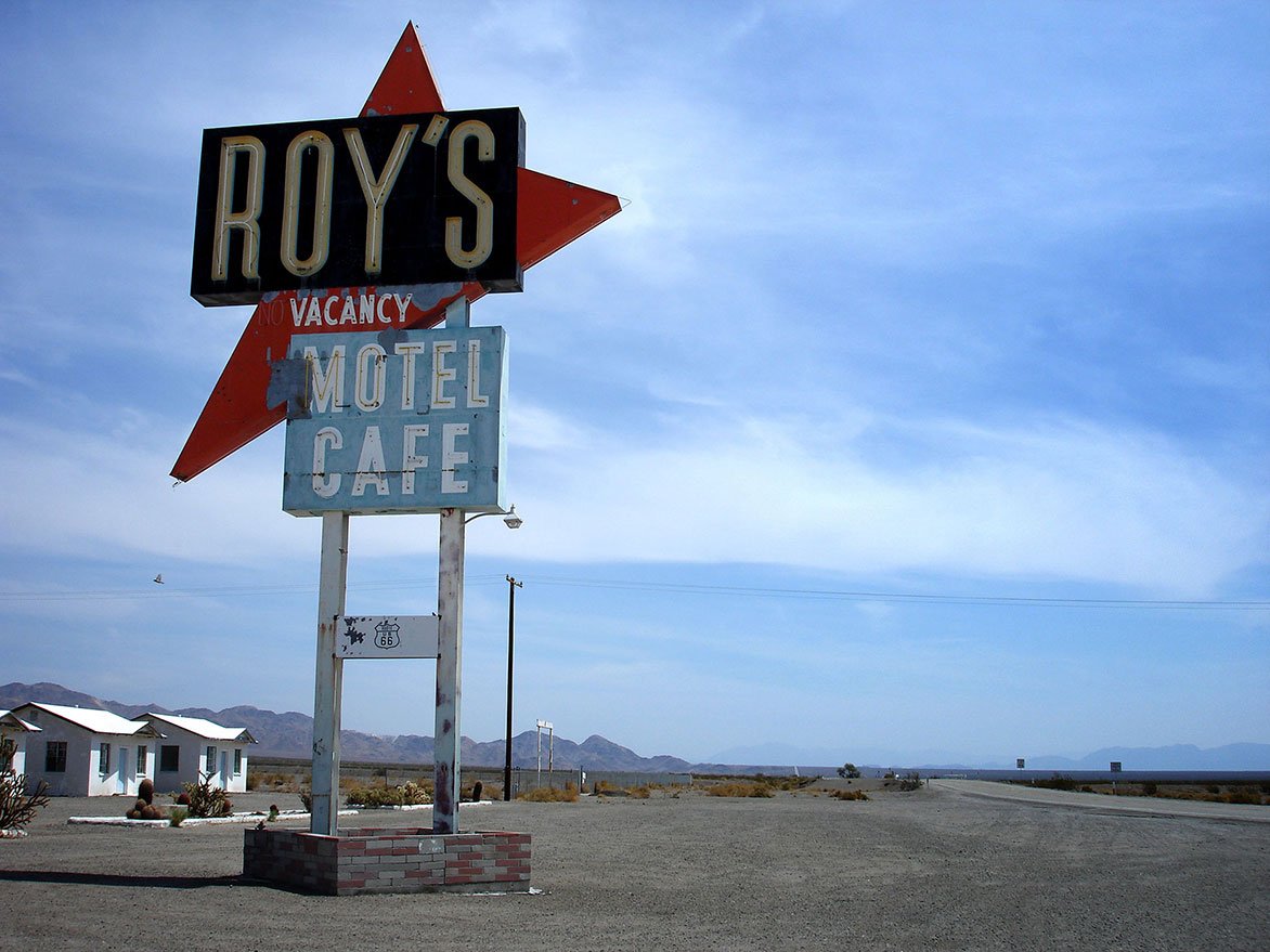 Roy's Motel and Café, Mojave Desert, California.