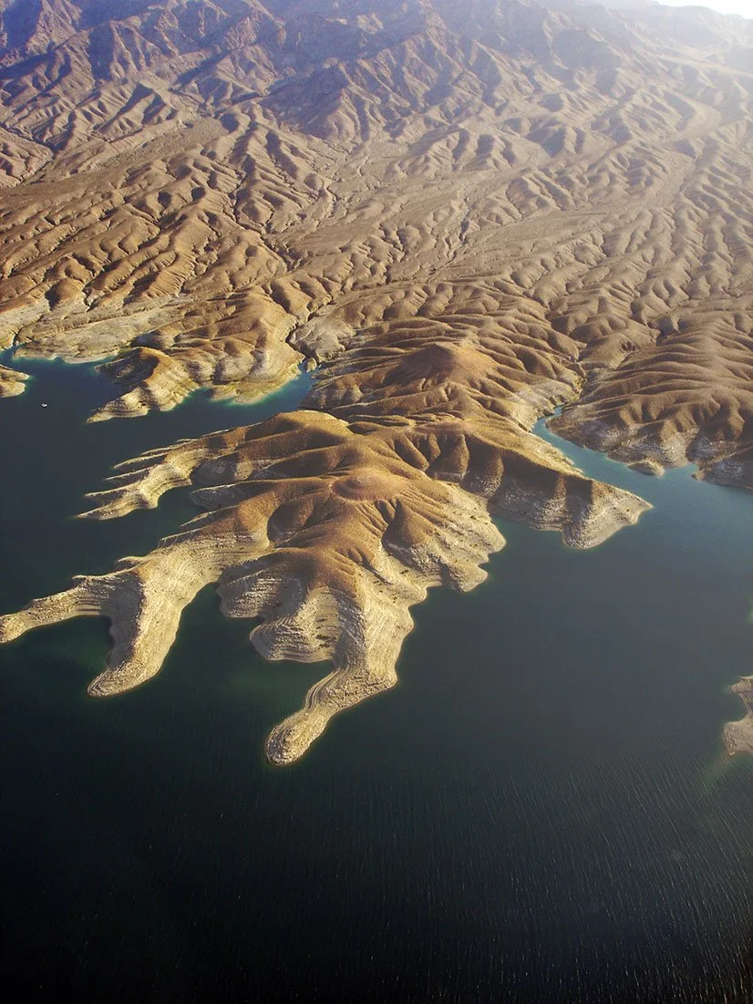 Helicopter shot over Nevada.