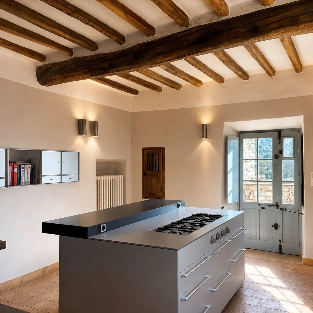 &bull; C A L A D E &bull; 

Le projet Calade, la rencontre entre le design moderne d&rsquo;une cuisine en inox et le charme singulier d&rsquo;un mas proven&ccedil;al, nich&eacute; dans un &eacute;crin d&rsquo;oliviers ponctu&eacute; de cypr&egrave;s.