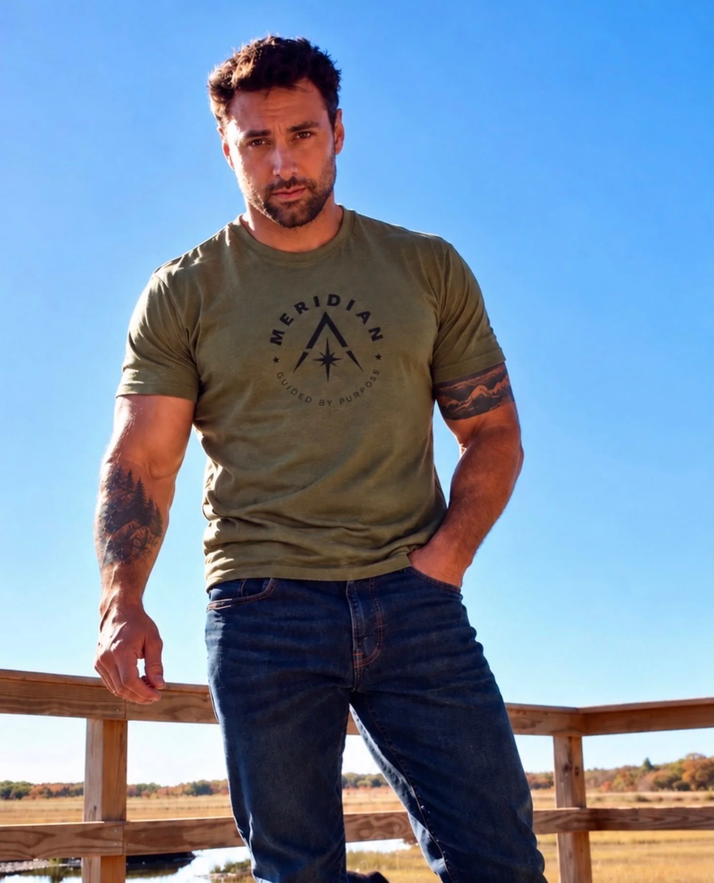 BUILT FOR THE WAY YOU LIVE. 
The places you go.
The people you protect.
The purpose you carry.

Meridian was built for people who believe what you wear should mean something.

Meridian Classic Tee $30+shipping. 
Free shipping on orders $55+.
Shop the