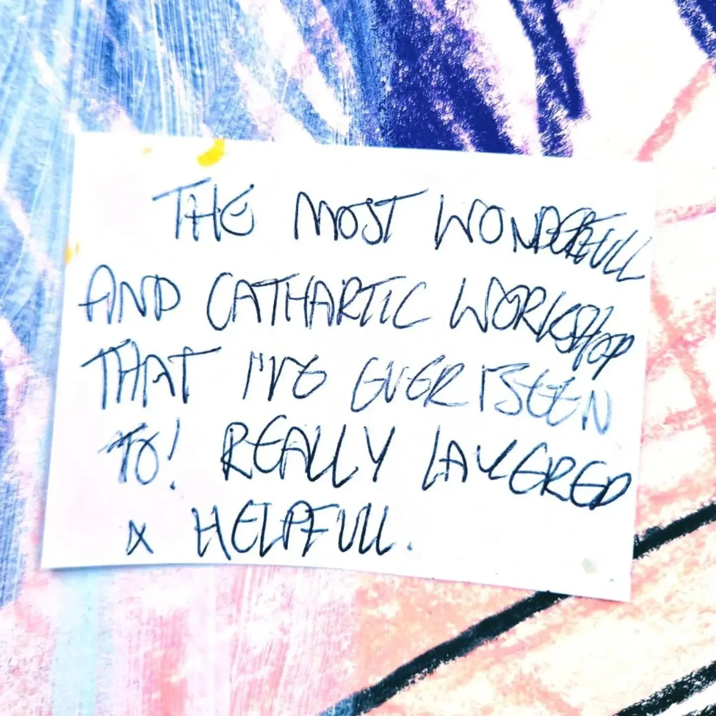 Thanks to everyone who came to our workshop @fishfactoryarts last week, we are so grateful to you for throwing yourselves into it and letting the emotions flow ✨️

This work can bring up alot of stuff (for us as well!), and the exercises and material