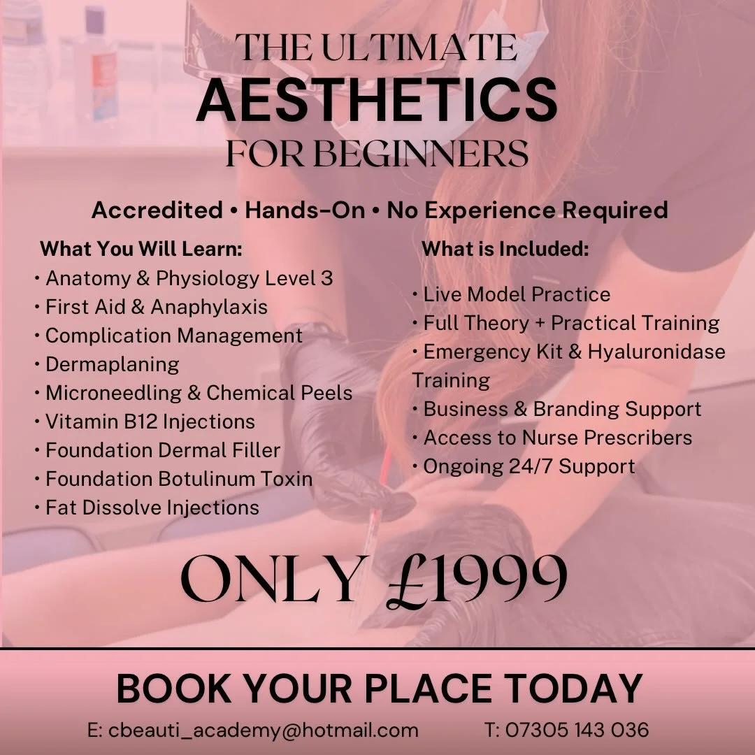 ✨ Aesthetic Training Courses ✨

📍 Manchester
💰 Payment Plans Available
🎓 1&ndash;2&ndash;1 Training | Group Training

Whether you&rsquo;re a complete beginner or a beauty professional looking to expand your treatment portfolio, our accredited aest