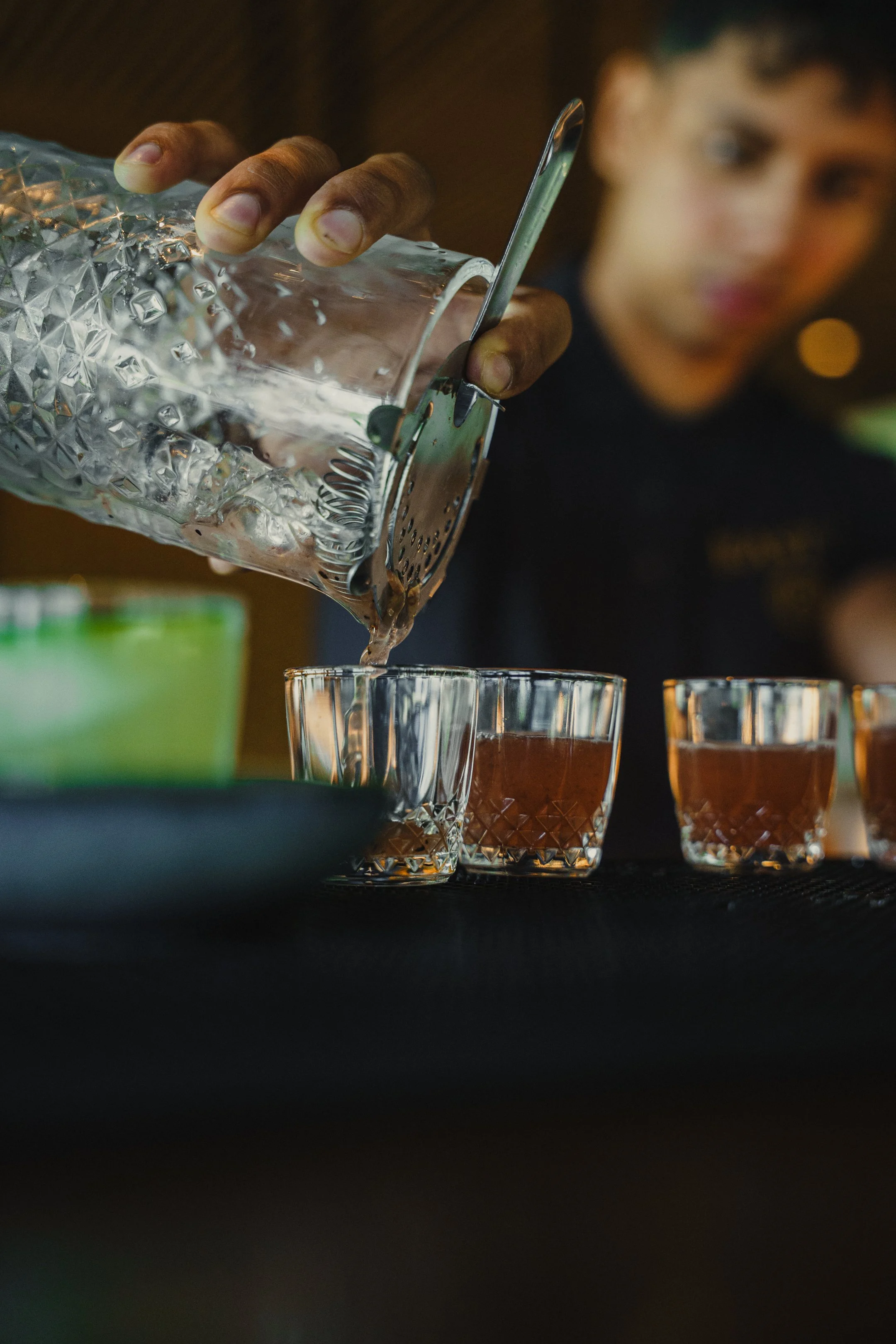 Cocktail preparation at East 23 lounge, Peralta Beach