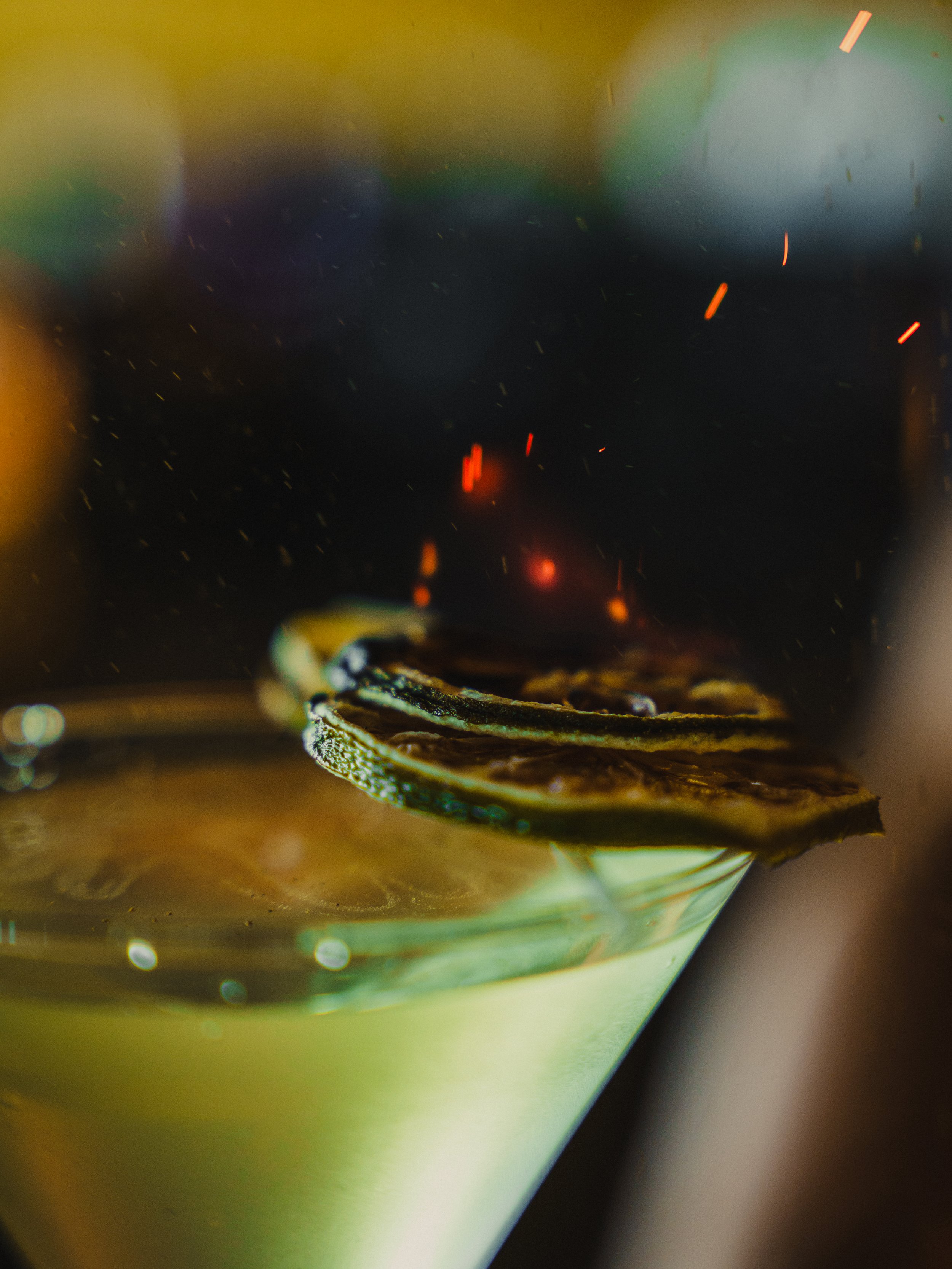 Image of a cocktail being finalized - cocktail masterclass