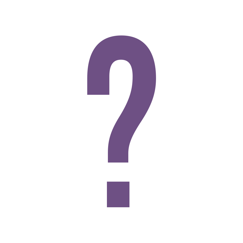 Purple question mark