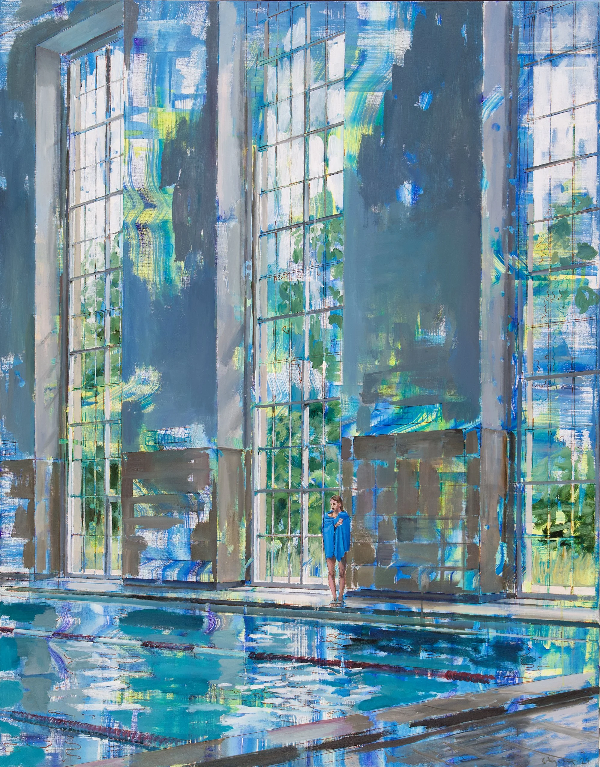 Pool window. 2024. 165x130 cm