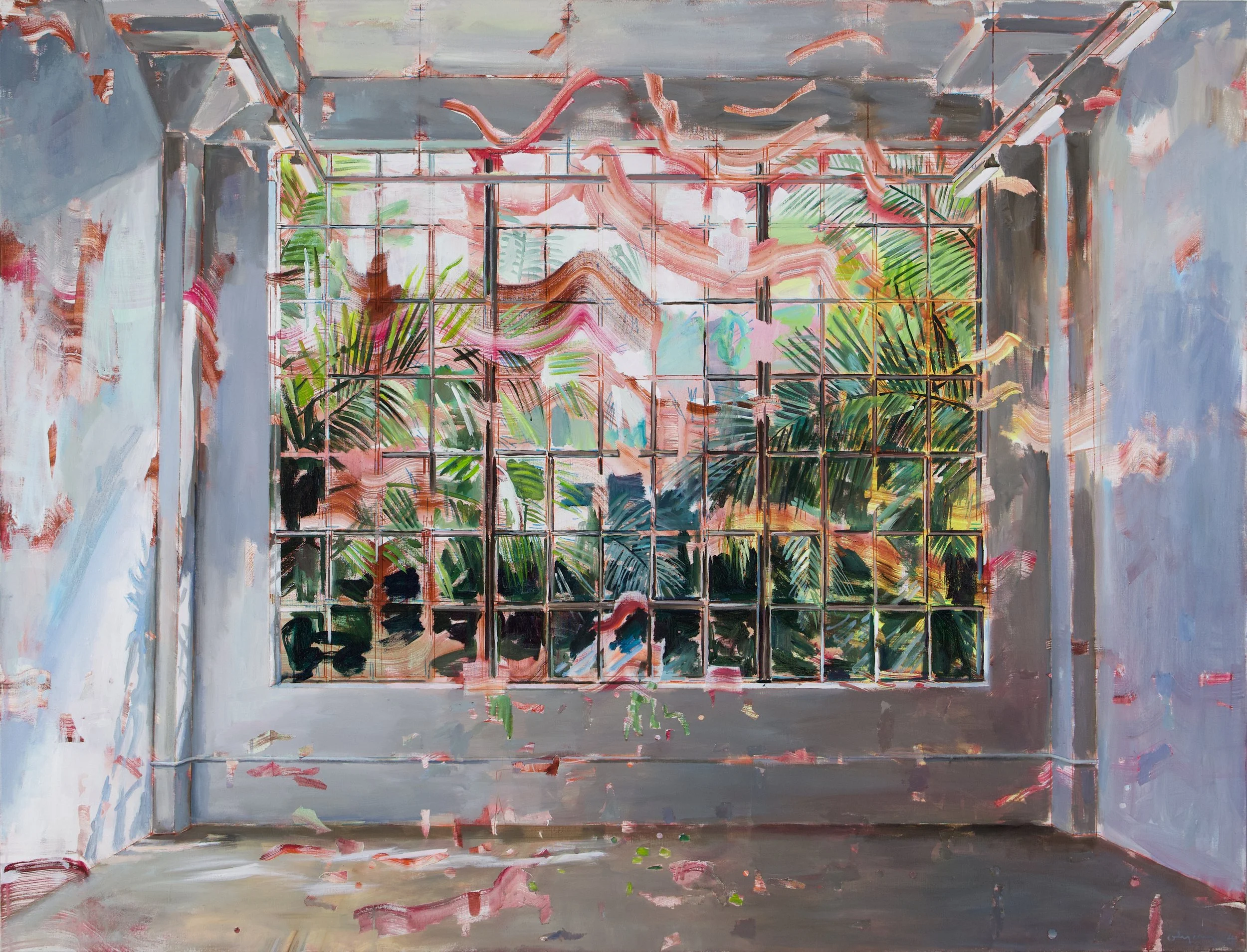 Tropical window. 2024. 210x160 cm