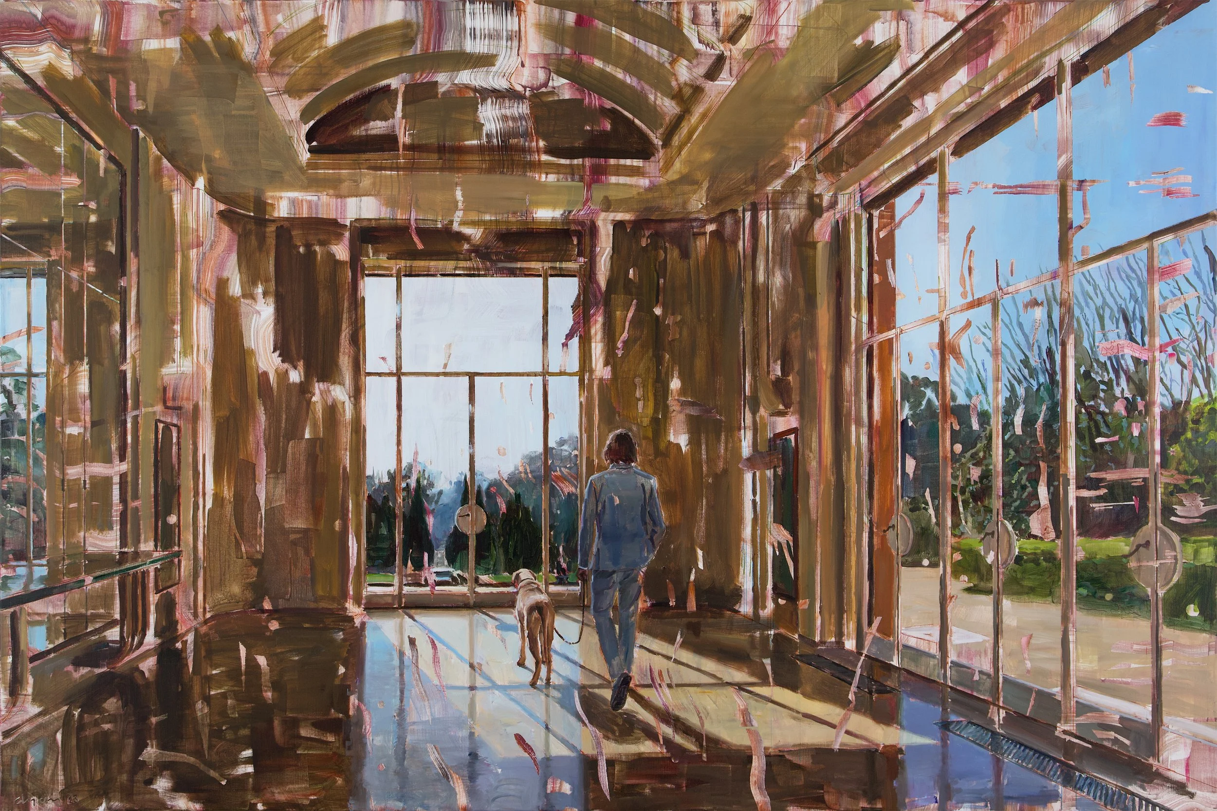 Walking the dog. 2023. 240x160 cm