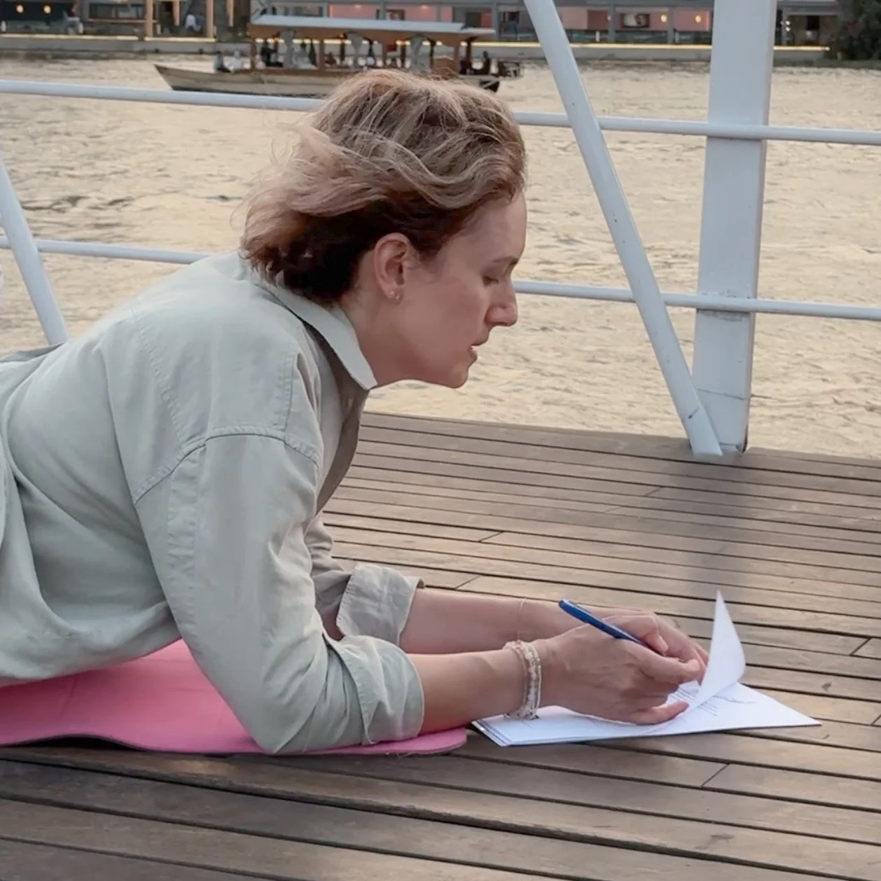 Journaling and reflection by the Nile