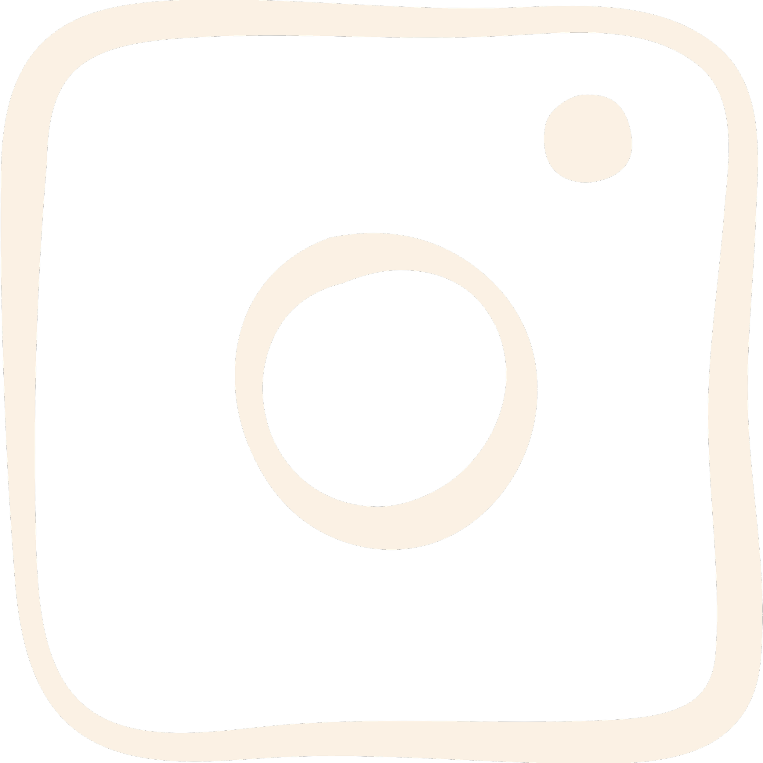 A minimalist, abstract black and white drawing of a camera, with bold black shapes inside a white rounded square outline.