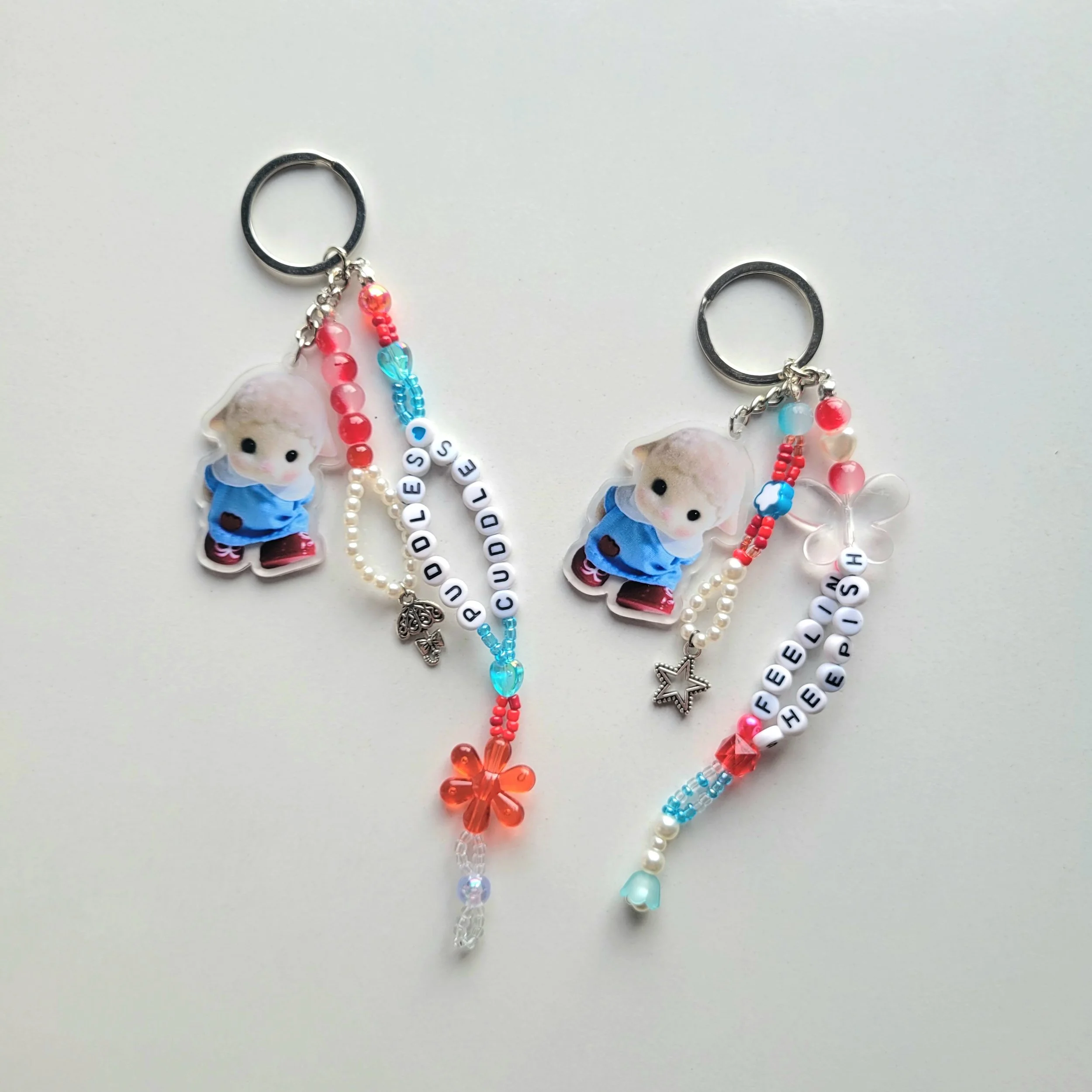 Rainy Day Sheep Acrylic Keyring