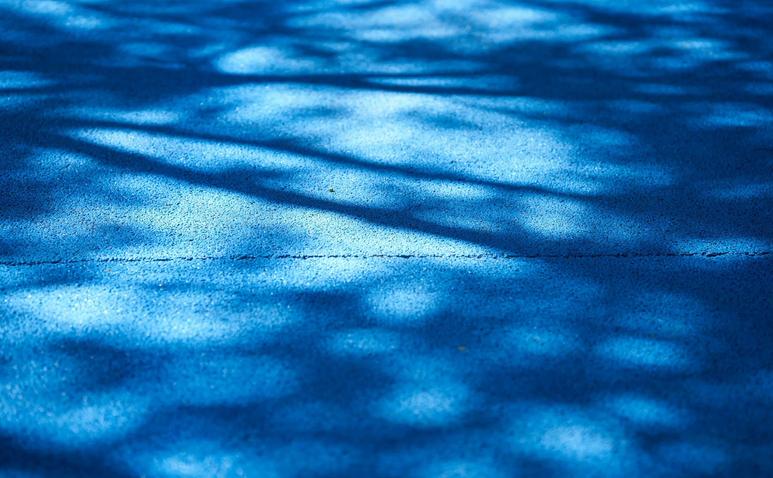 Blue light on concrete