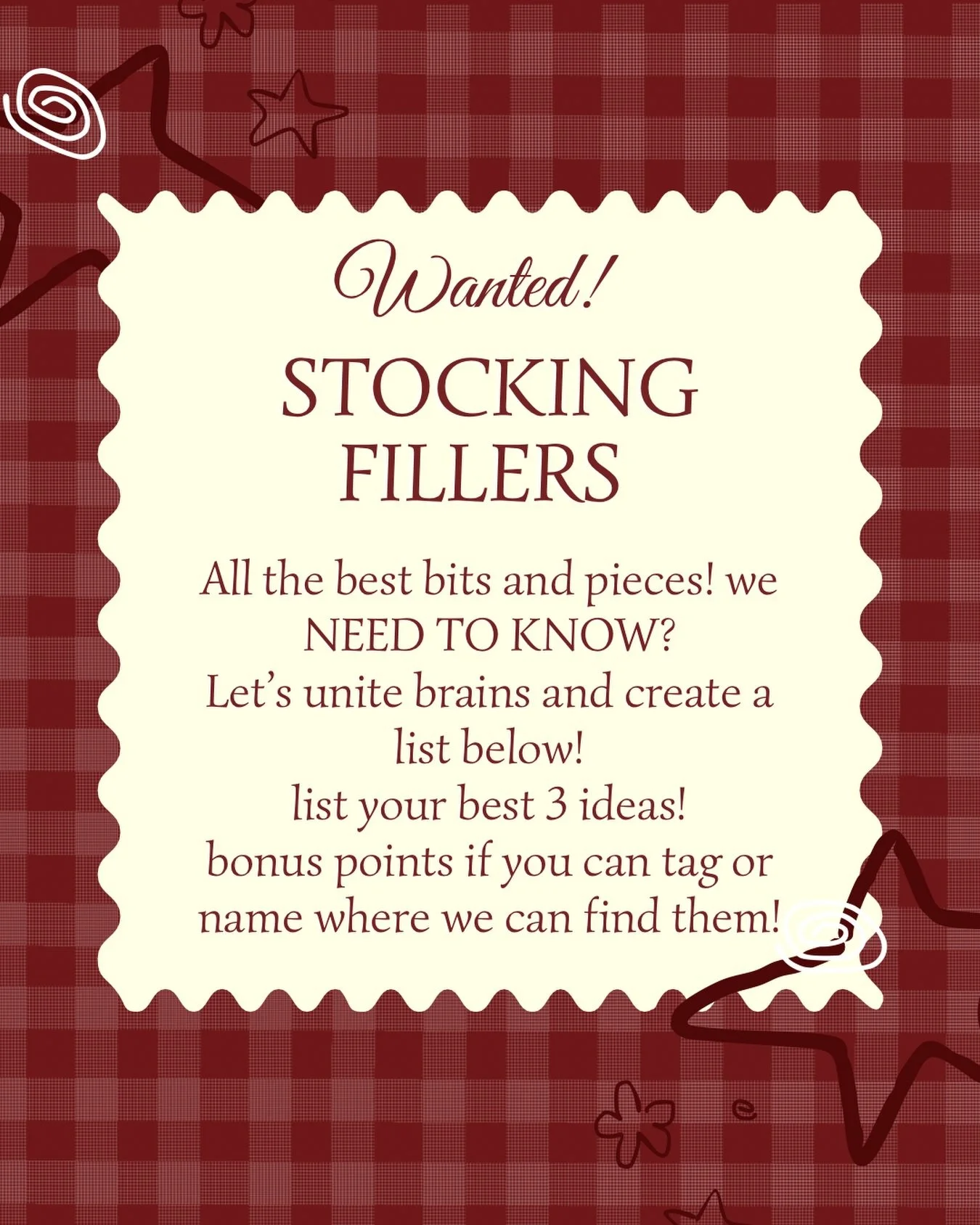 We CAN confirm - we will be repaying ya&rsquo;ll with a list featuring the BEST finds 🥰 🤶 okay&hellip; now PLEASE STOP SCROLLING, and get commenting! Let&rsquo;s unite brains 🧠 

#stockingfiller #december1stbox #christmasgifts #kidschristmasidea