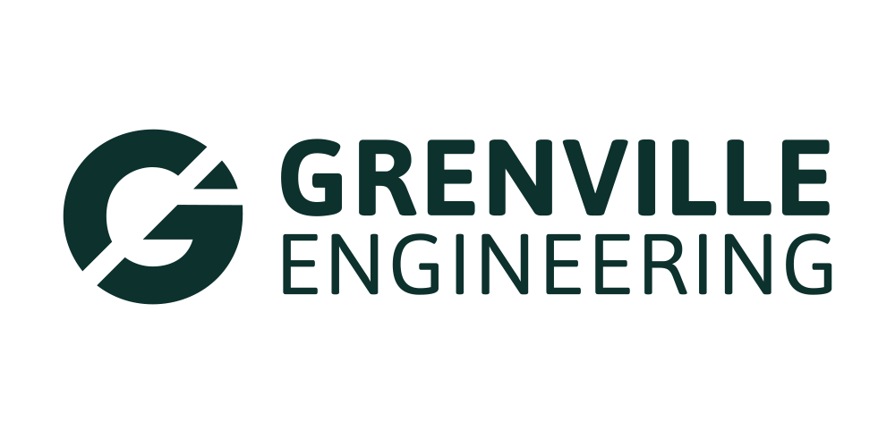 Logo of Greenville Engineering featuring an abstract circular emblem and text.