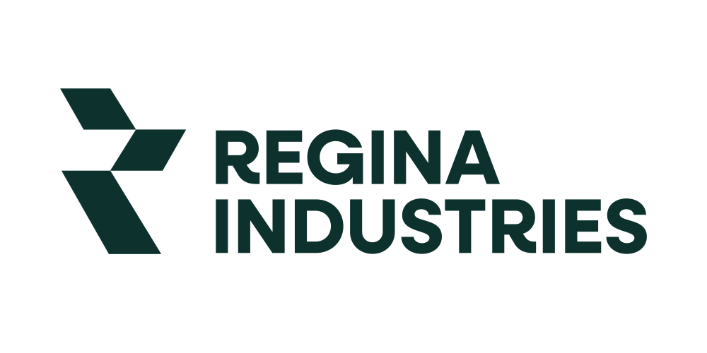 Logo of Regina Industries with a stylized letter 'R' and the company name