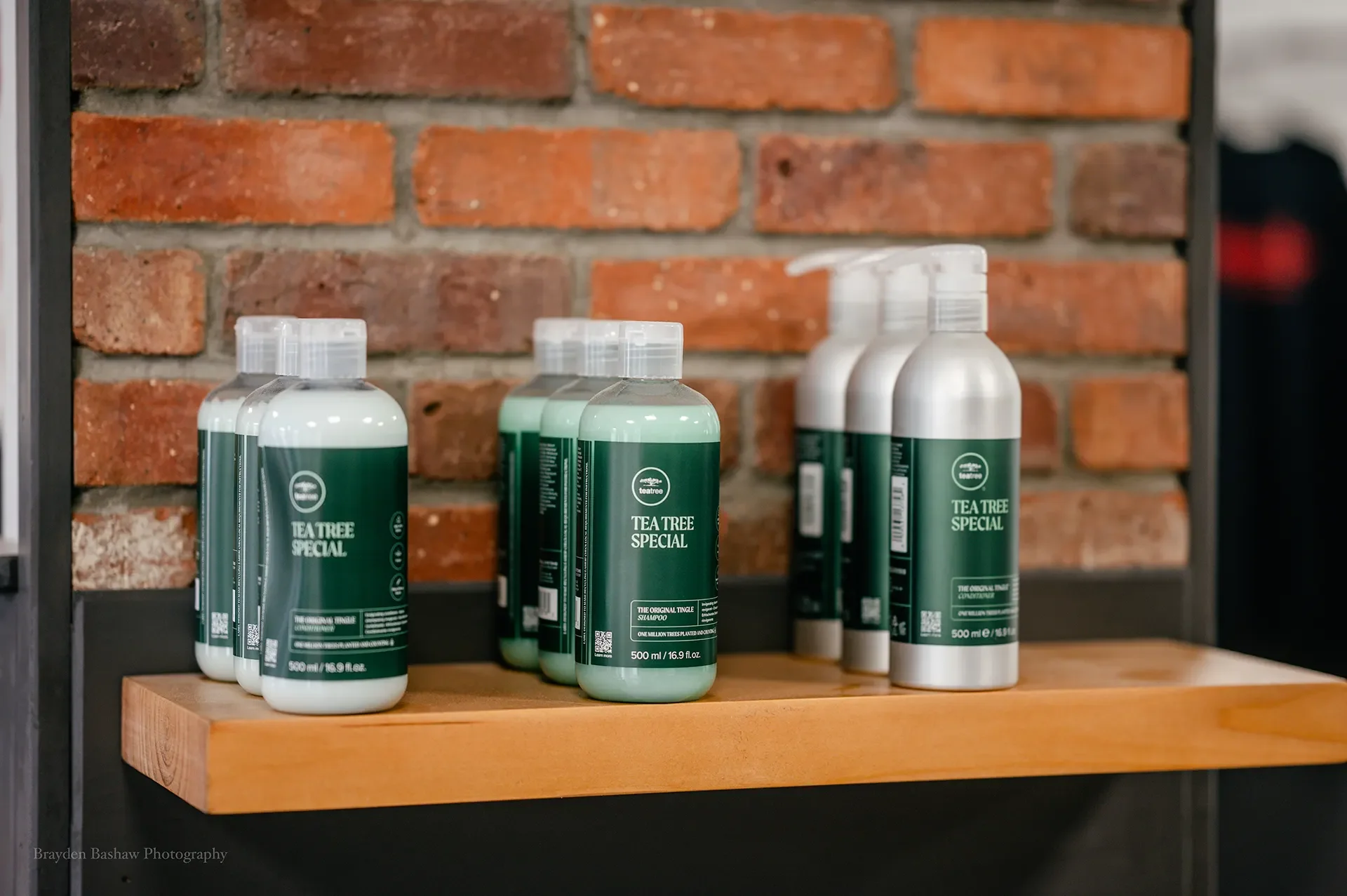 Premium Tea Tree Special hair care products available at Mama's Boys Barbershop.