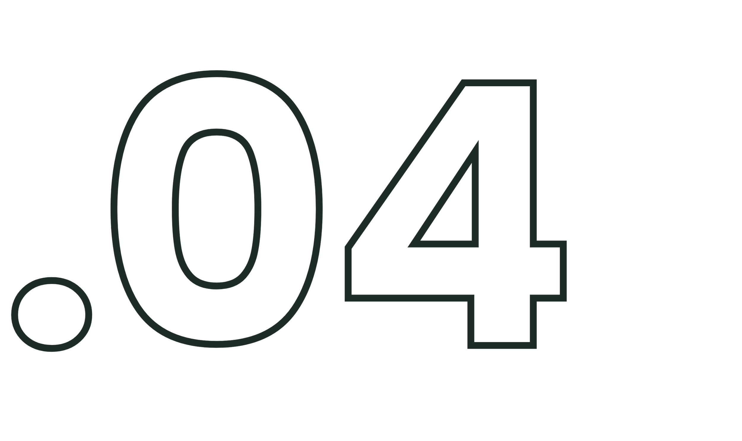Large outlined digital clock displaying 04:00