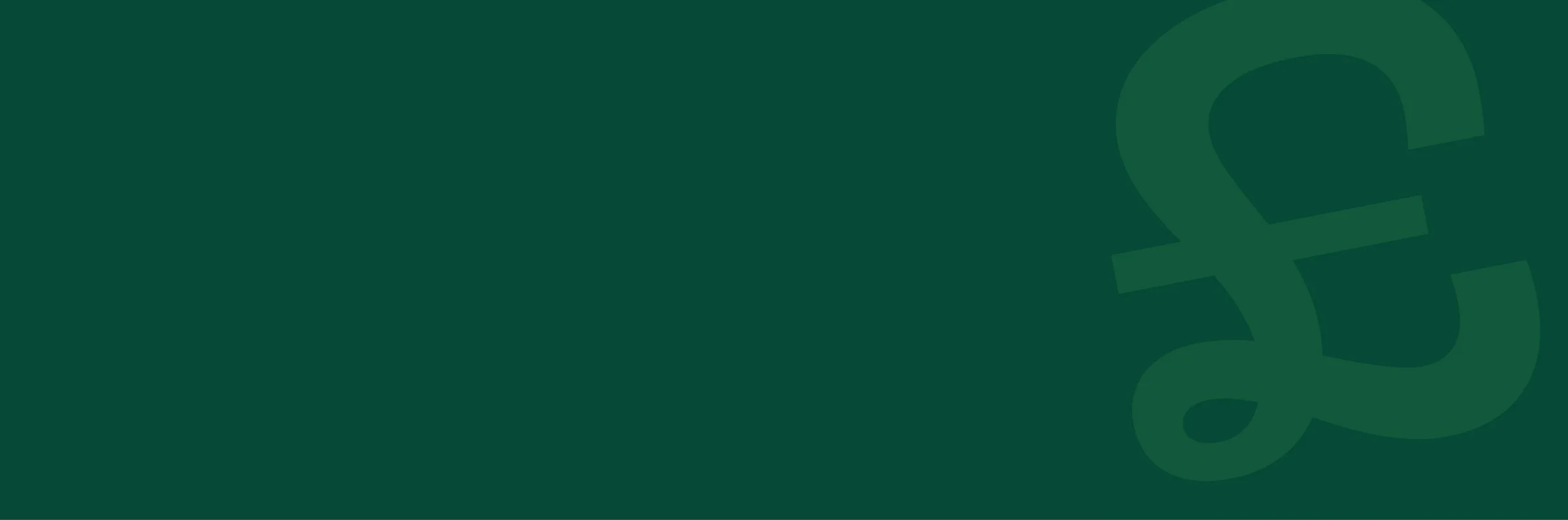 Green background with a large, faint dollar sign symbol on the right side.
