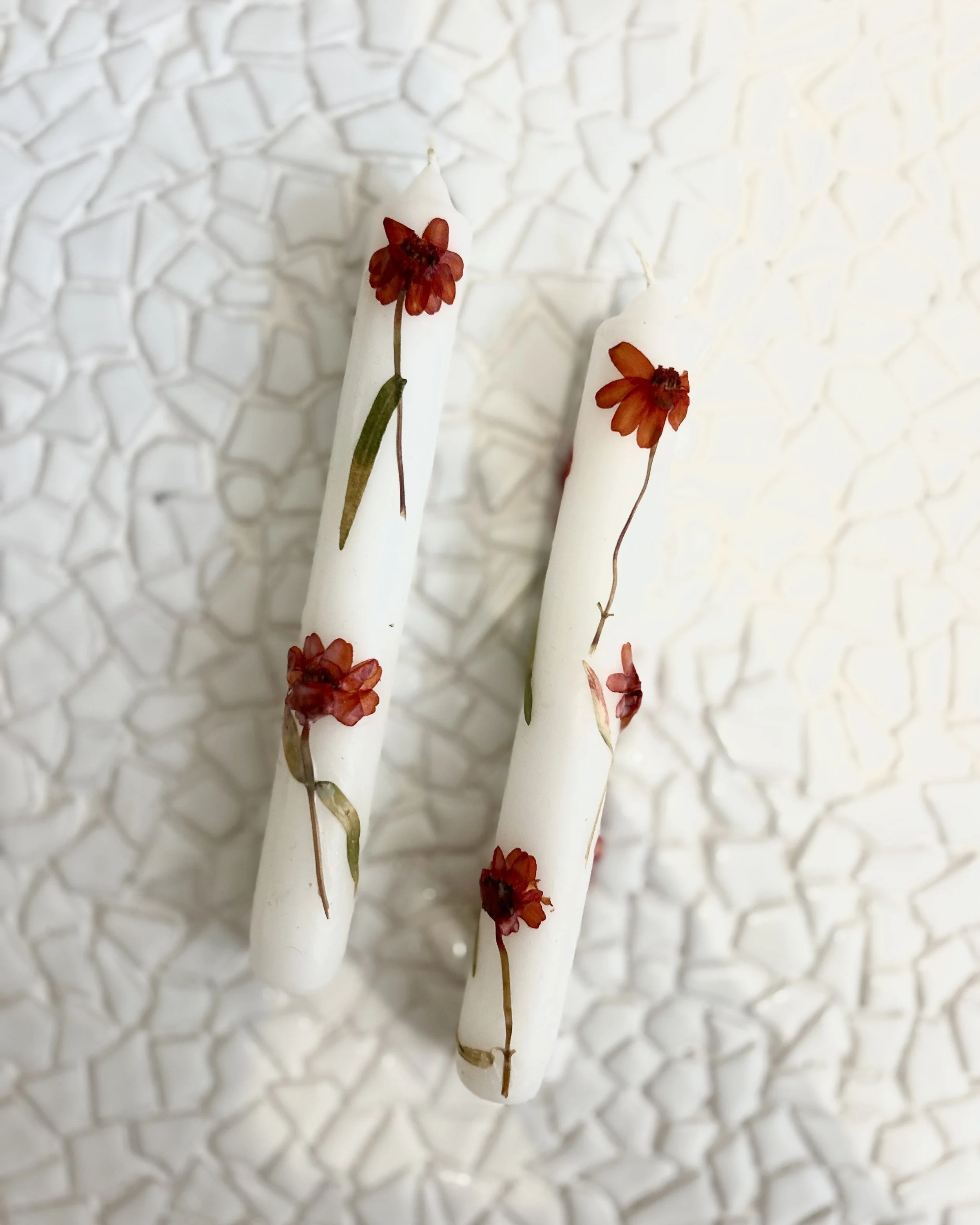 Red Zinnia Candle Duo