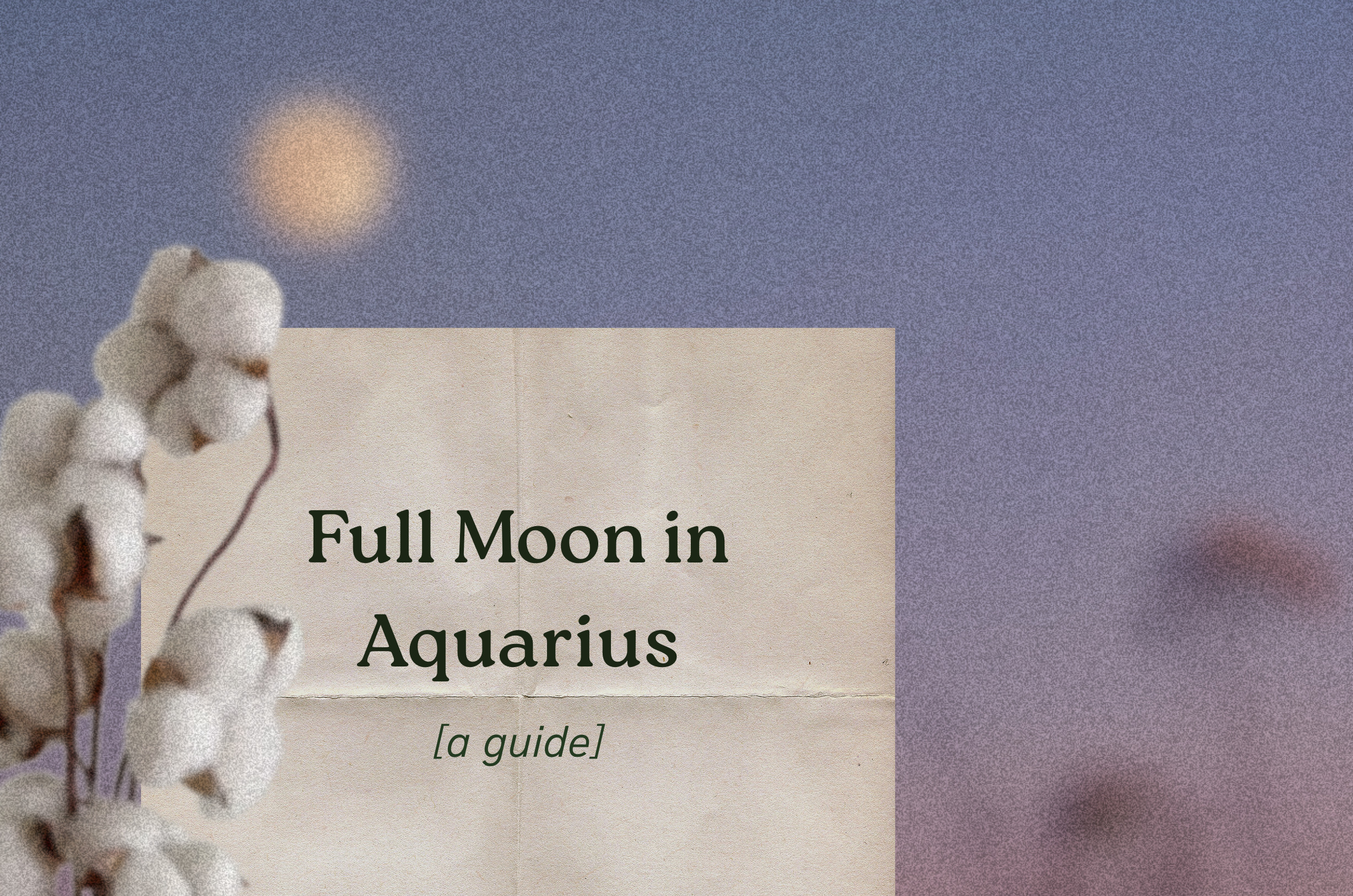 The Full Moon in Aquarius Is Asking You to Stop Living for Everyone Else
