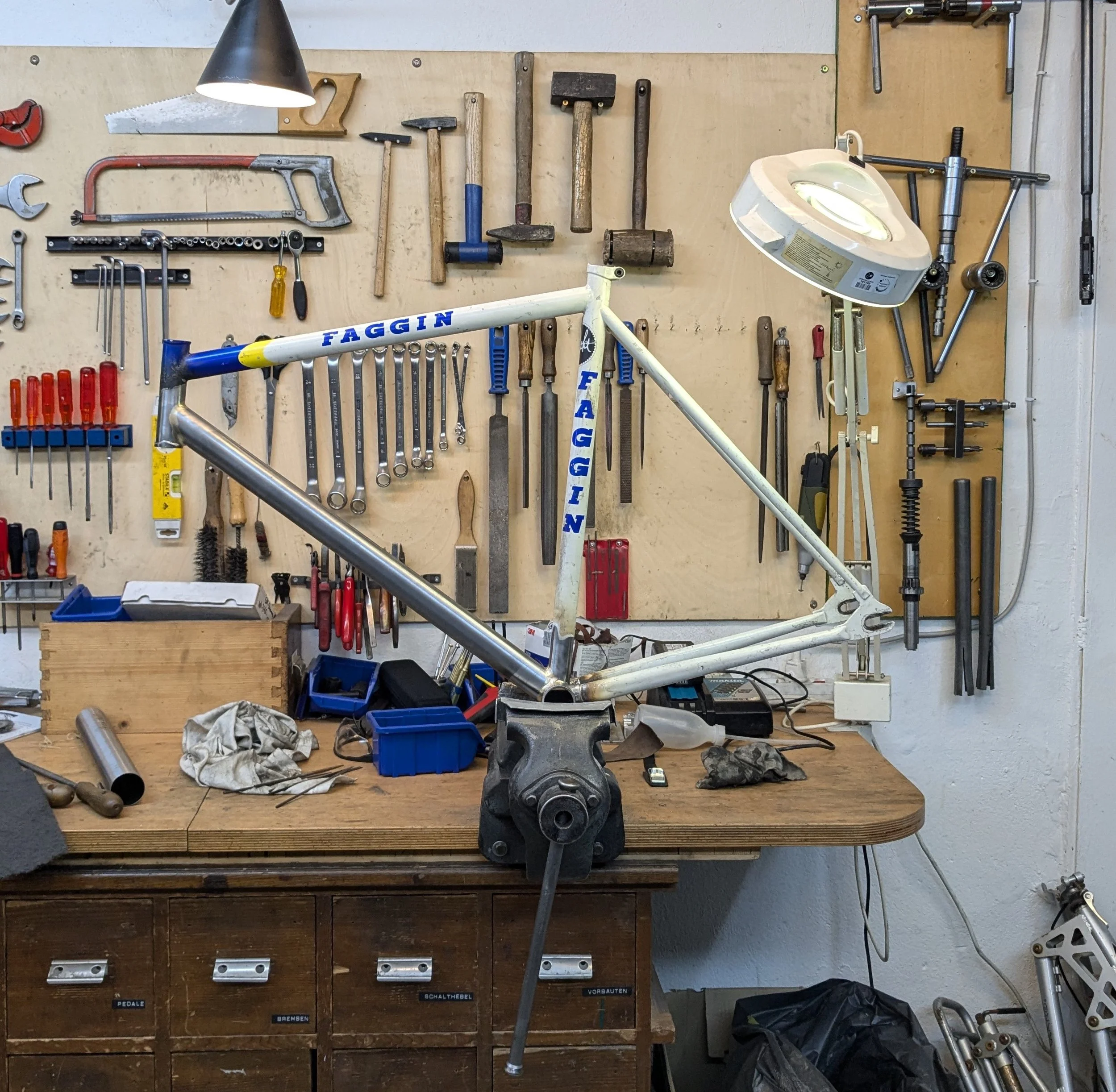 steel fram repair track bike Rahmenreparatur