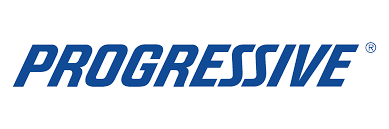Progressive logo in blue text
