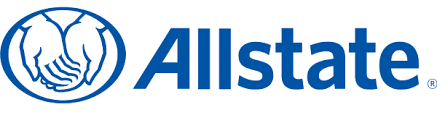 Allstate logo featuring two hands cradling a sphere.
