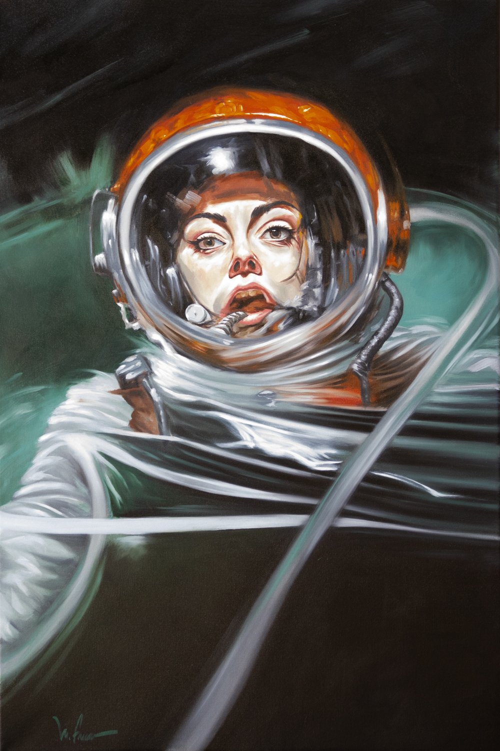 The Weight of Weightlessness - oil on canvas - 24 x 36 - $1100