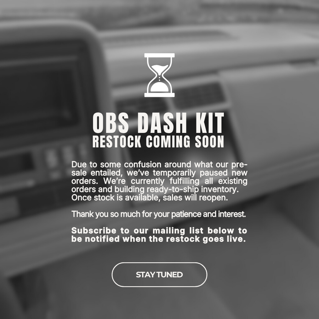 1988-1994 Chevrolet OBS 9" Flush-Mount Dash Kit