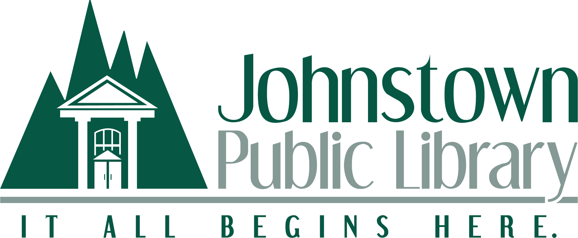 Johnstown Public Library logo it all begins here