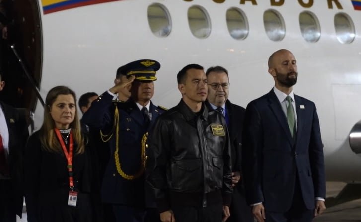 Daniel Noboa llega a Paraguay para participar en la Cumbre del Mercosur