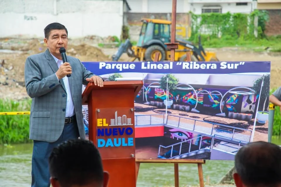 Daule inicia construcción del Parque Lineal de las Dos Orillas del Estero Banife
