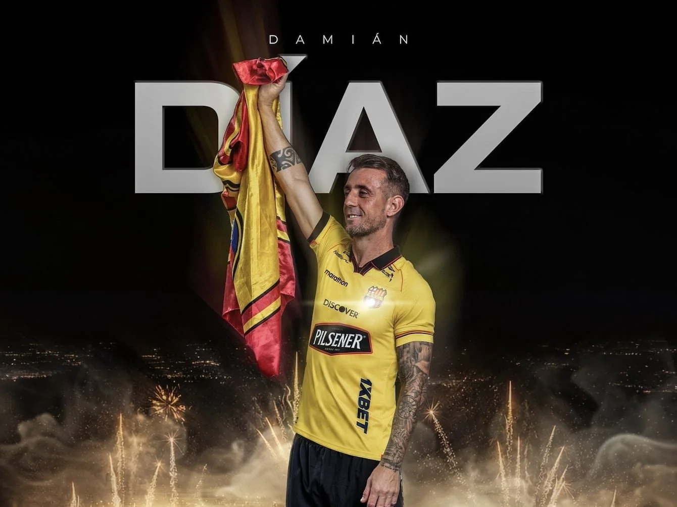 Damián Díaz es oficialmente jugador de Barcelona SC y ya tuvo su primera práctica