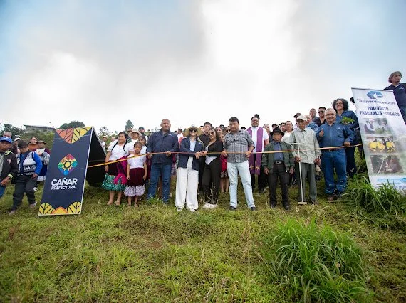 57 familias de Cañar mejoran su producción con nuevo sistema de riego en Broncano