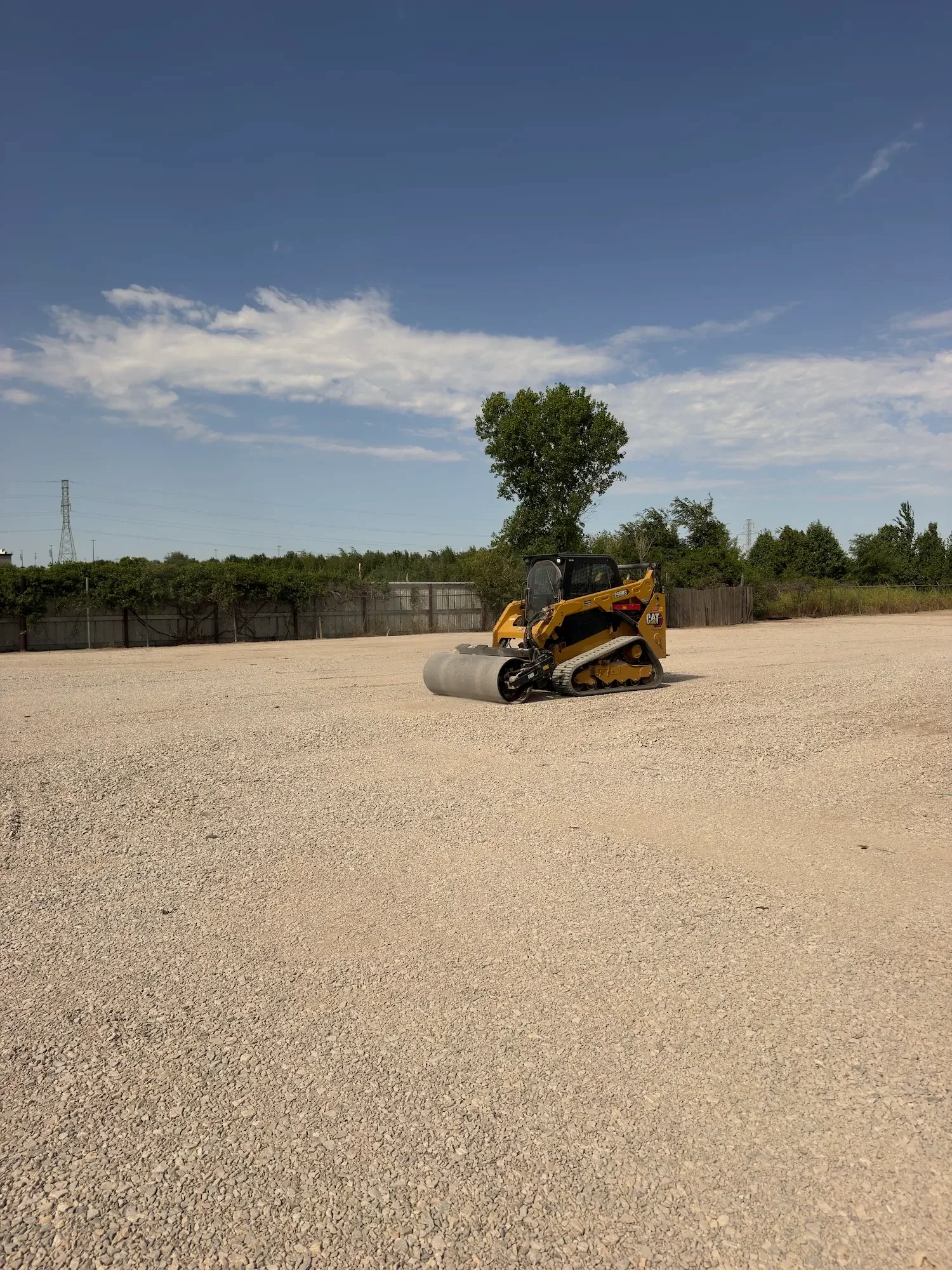 Gravel Parking Lot for Semis