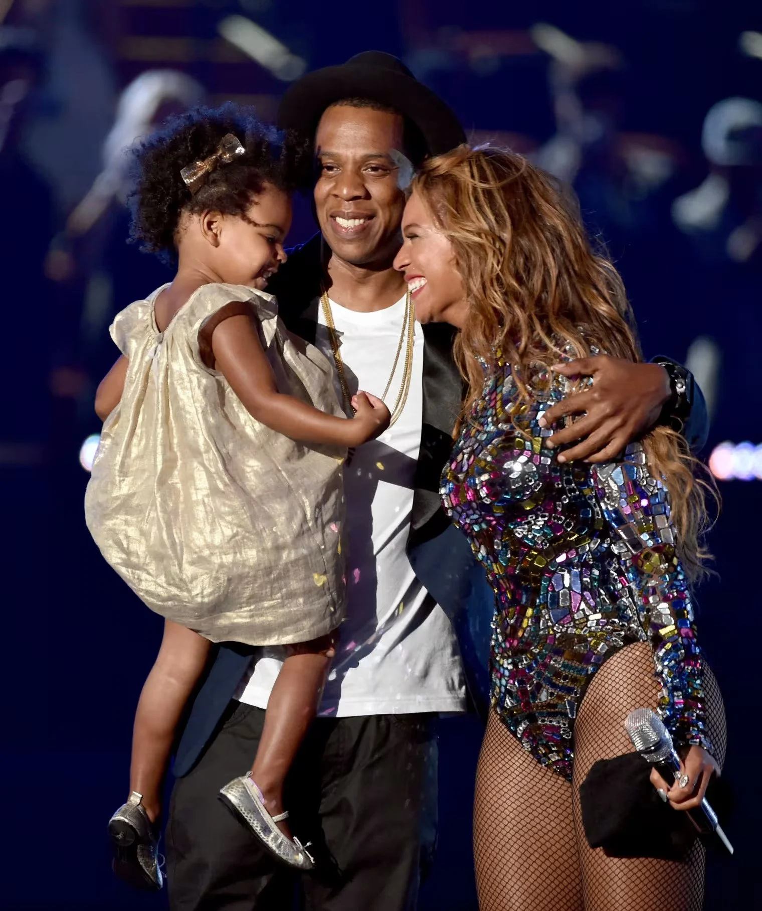 Blue Ivy Carter, Jay-Z Carter and Beyoncé.