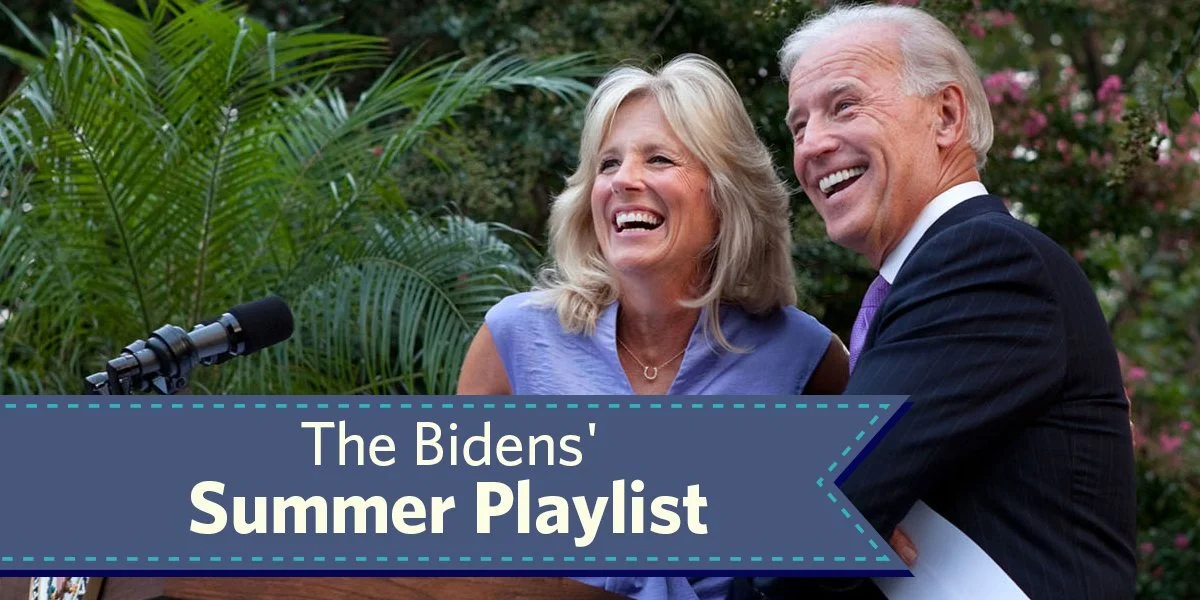 Jill Biden and former Vice President Joe Biden promote The Bidens' Summer Playlist".