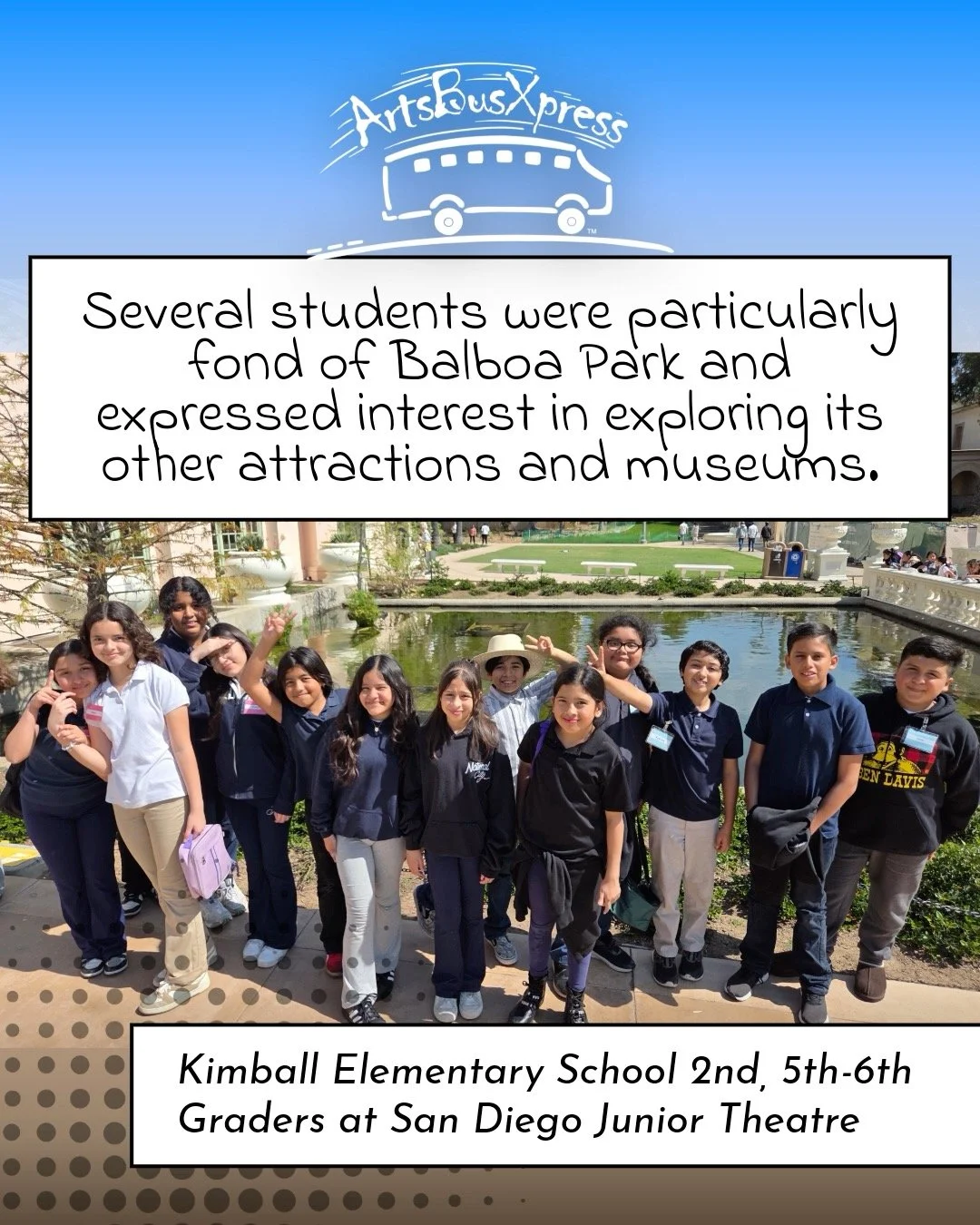 "I sincerely thank ArtsBusXpress and our administration for providing my students with such a meaningful cultural experience. Through live theater, they engaged with literature in a powerful and immersive way. Seeing the set design, costumes, an