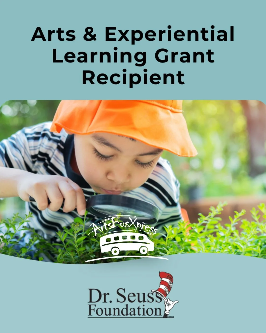 We&rsquo;re proud to be among the organizations that have received an Arts &amp; Experiential Learning grant from the @DrSeussFoundation. Together, we&rsquo;re sparking imagination, expanding opportunities for all children, and helping kids develop a