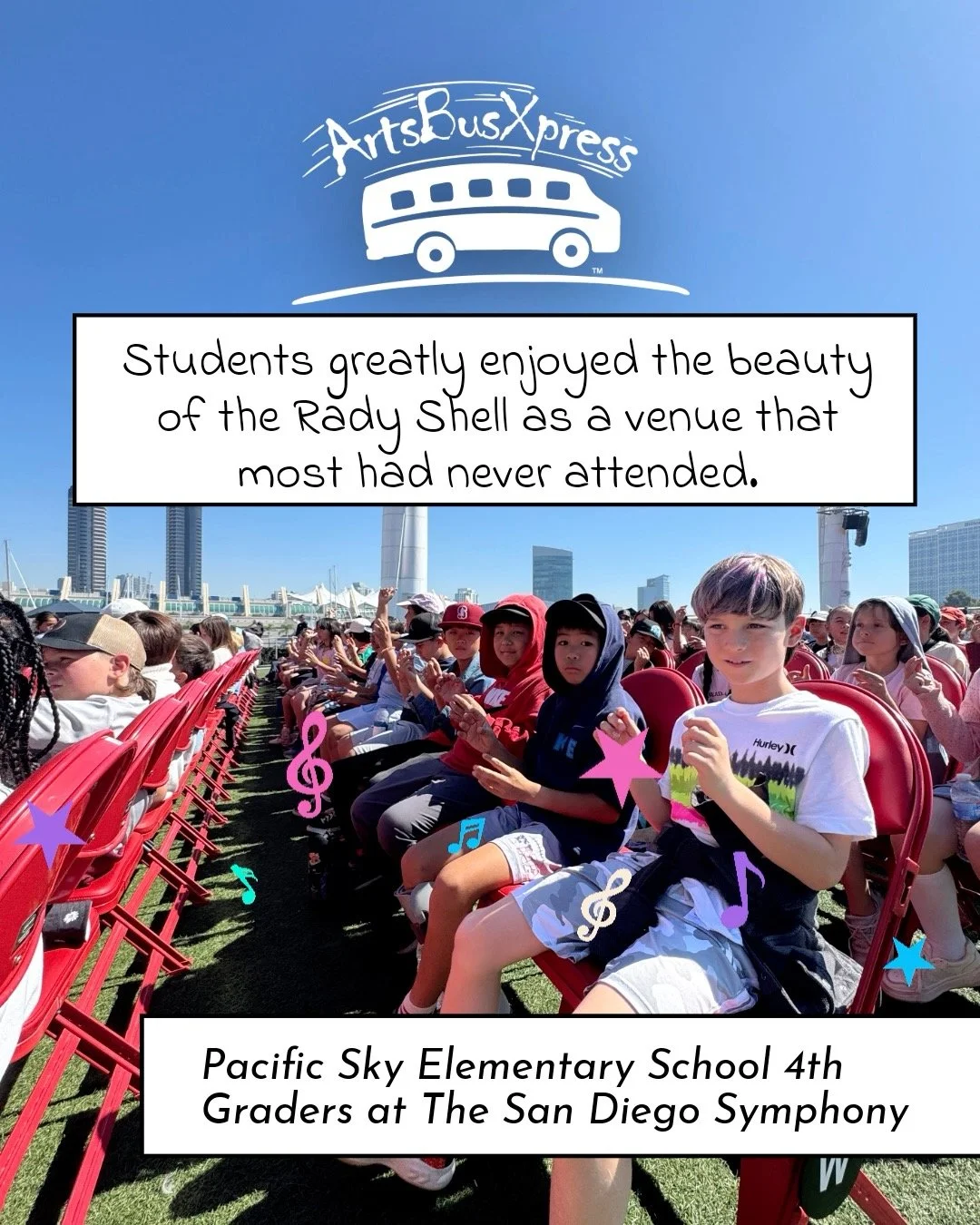"Students were inspired by the professional musicians that they saw and were impressed to realize that people do this for their entire career! The concert also encouraged students to build their own musical opinions on pieces or composers!"