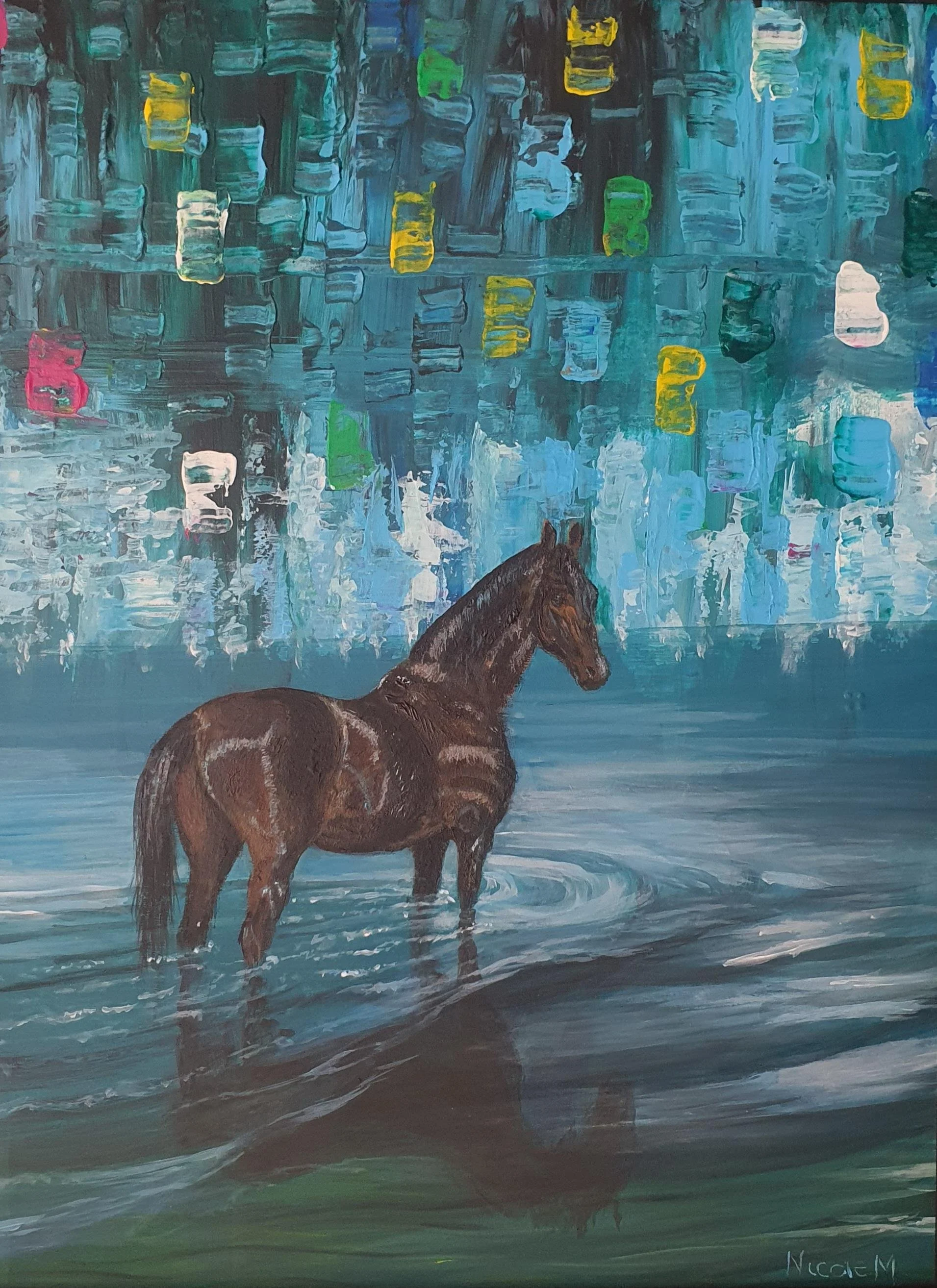 Acrylic on wood panel 30x40cm