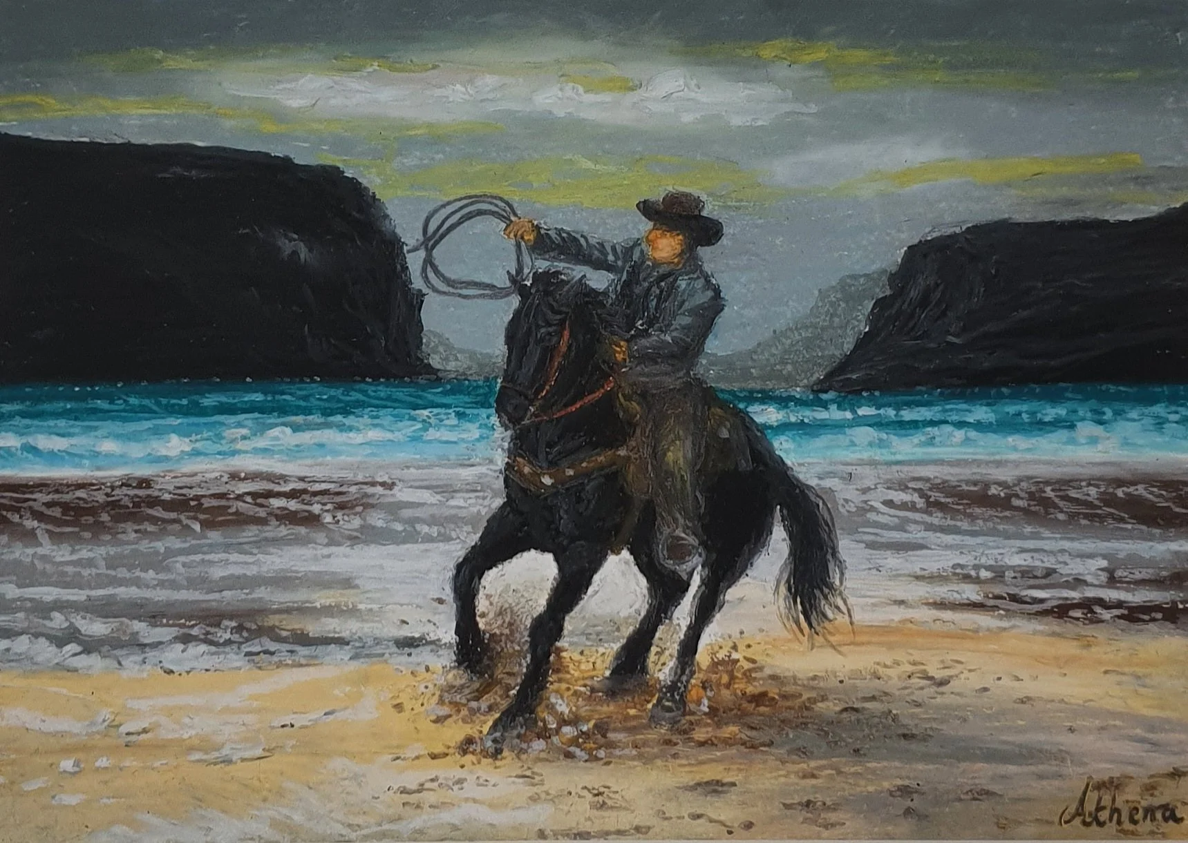 Oil pastel on paper 29,7x21cm