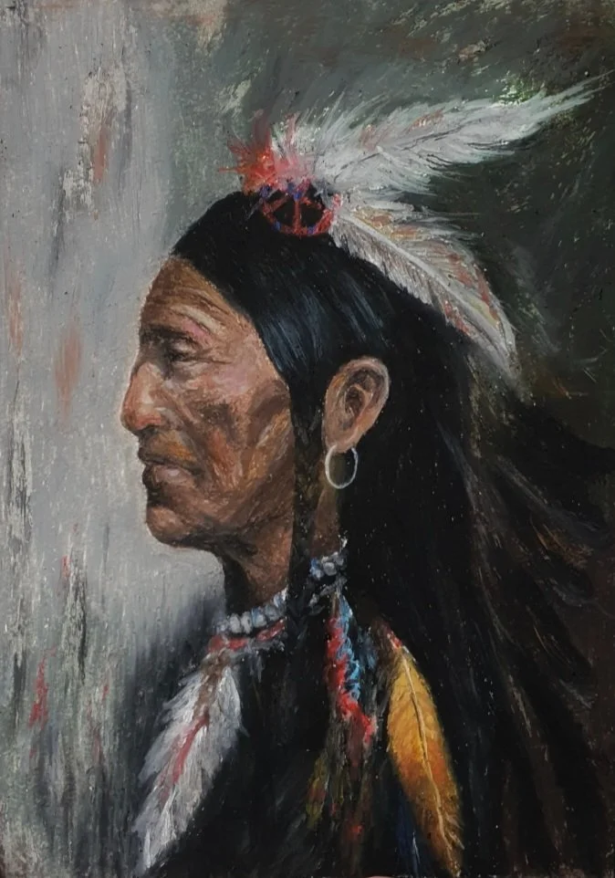 Oil pastel on paper 21x29,7cm