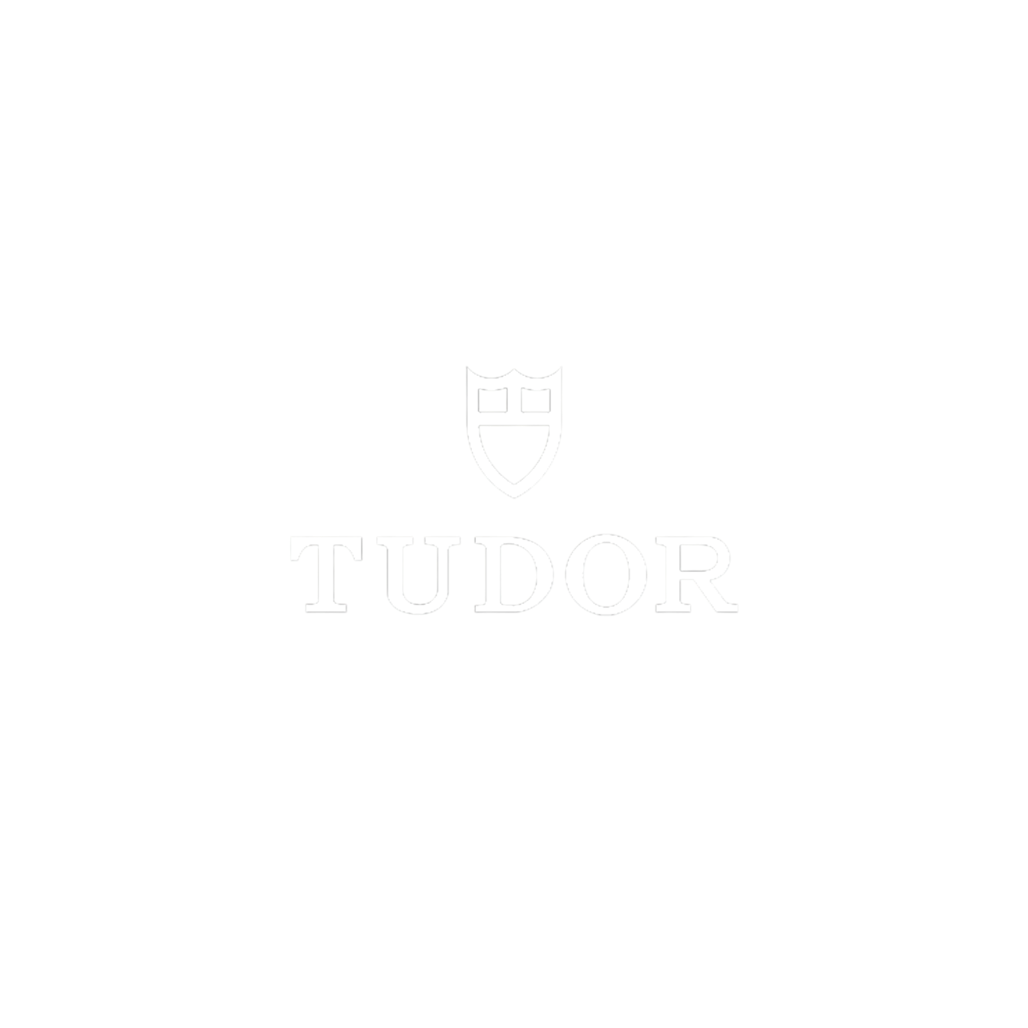 Black background with the white text "TUDOR" and a white shield emblem above it.