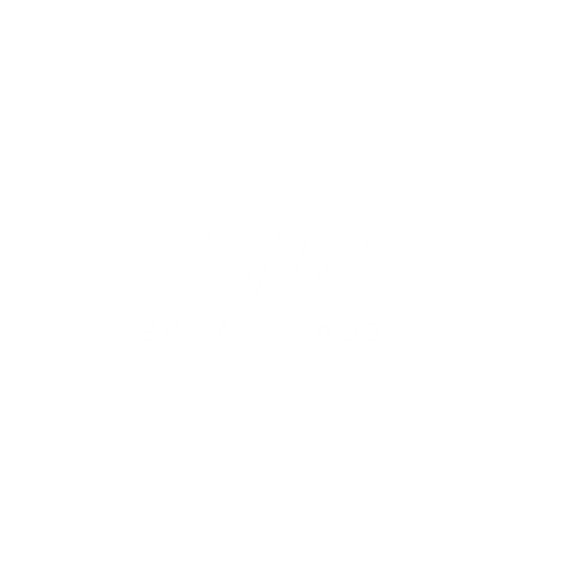The logo of IWC Schaffhausen, a luxury Swiss watchmaker, featuring a black background with white text and a crest.