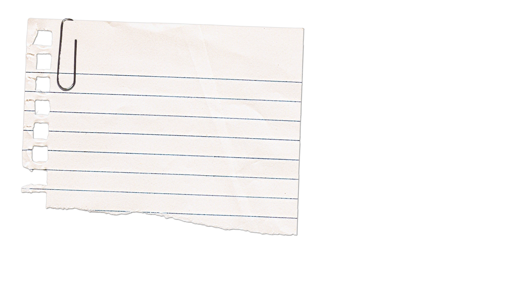 piece of paper ripped from a notepad