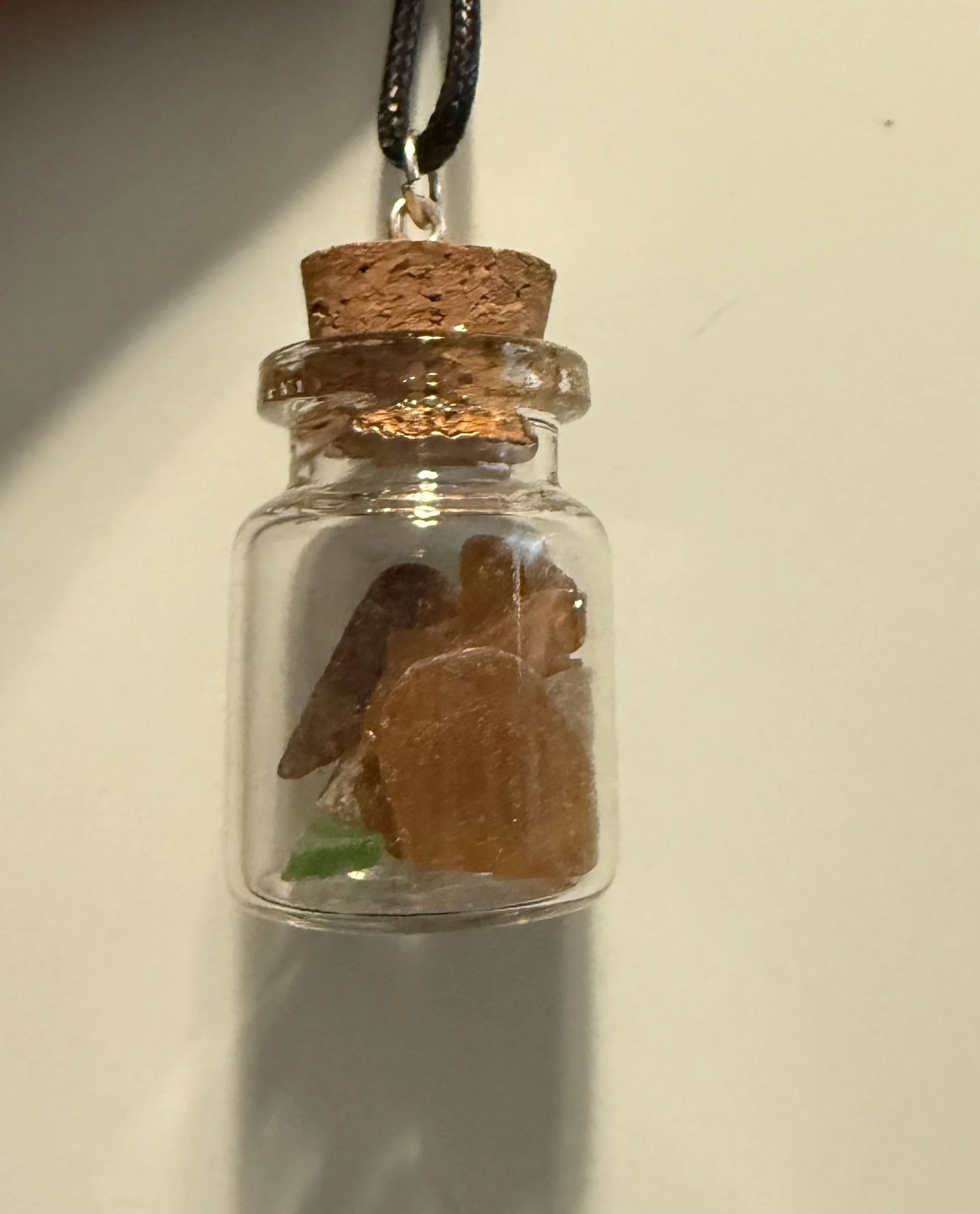 Real Sea Glass Bottle Necklace
